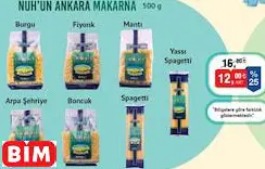 NUH’UN ANKARA MAKARNA ÇEŞİTLERİ
